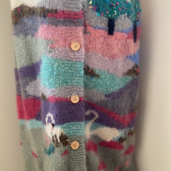 Susan Vale Floor Length Hand Knitted Sweater Mohair Pockets Lined Grandmacore - Picture 12 of 13